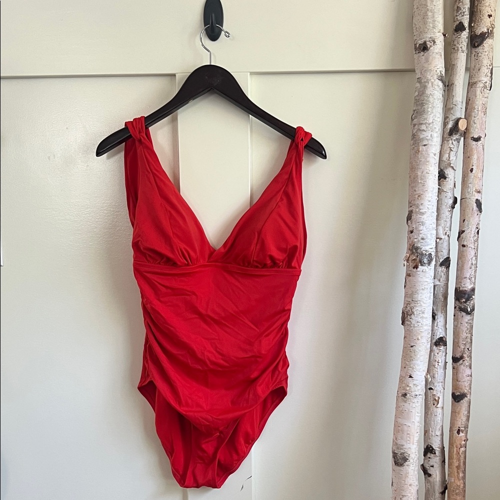 Red One-Piece Swimsuit